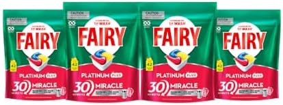 Fairy Platinum Plus Lemon Dishwasher Tablets 168 Pack Value Bundle (42 Pack x 4)
