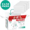 Huggies Skin Protect Newborn Nappies Size 1 (up to 5kg) 216 Count - One Month Supply (Packaging May Vary)