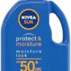 NIVEA SUN Protect & Moisture, Moisture Lock Sunscreen Lotion SPF 50+ 1L | Moisturising Sunscreen With Panthenol & Vitamin E | 4-hours Water Resistance | Made in Australia
