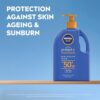 NIVEA SUN Protect & Moisture, Moisture Lock Sunscreen Lotion SPF 50+ 1L | Moisturising Sunscreen With Panthenol & Vitamin E | 4-hours Water Resistance | Made in Australia