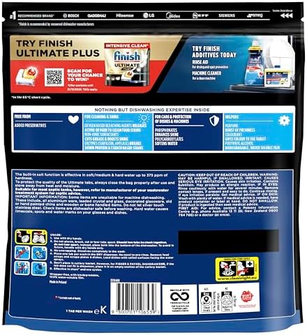 Finish Ultimate Dishwashing Tablets Lemon 70 Pack