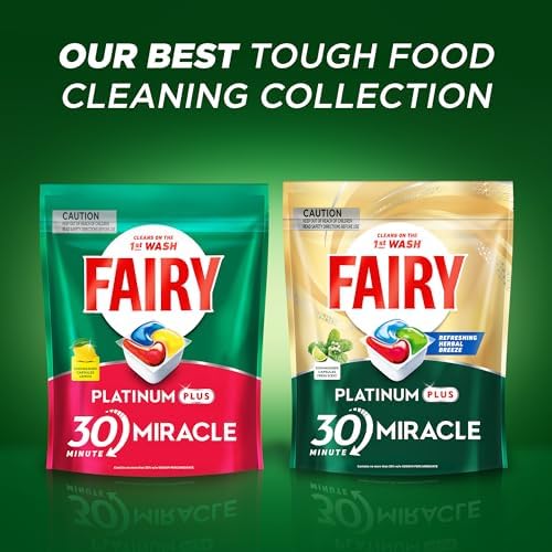 Fairy Platinum Plus Lemon Dishwasher Tablets 168 Pack Value Bundle (42 Pack x 4)