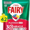 Fairy Platinum Plus Lemon Dishwasher Tablets 168 Pack Value Bundle (42 Pack x 4)