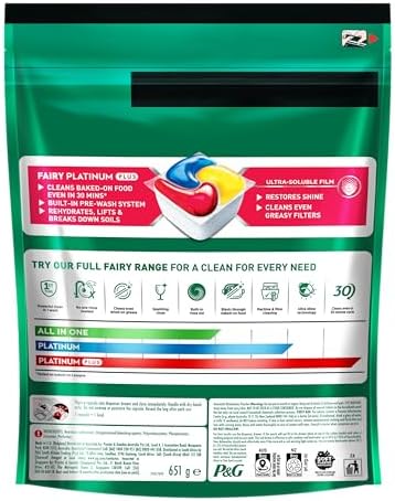 Fairy Platinum Plus Lemon Dishwasher Tablets 168 Pack Value Bundle (42 Pack x 4)